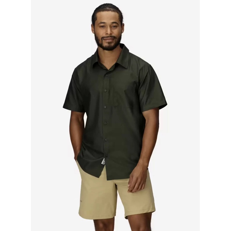 Marmot AirExchange Perforated Short-Sleeve Shirt M Green