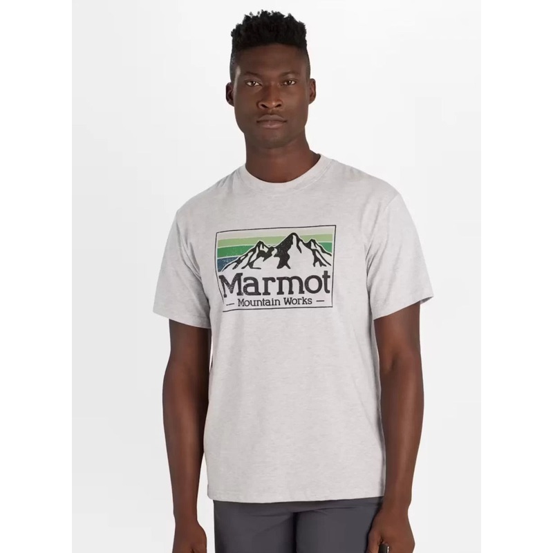 Marmot Mountain Works Gradient Short-Sleeve T-Shirt M Grey Heather