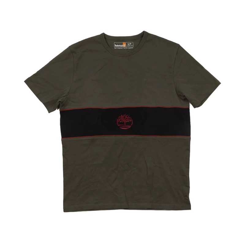 Timberland Cut-and-Sew Short-Sleeve T-Shirt S Green