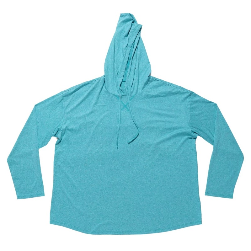 32 Degrees Cool Long Sleeve Hooded T-Shirt - Women's XXL Teal