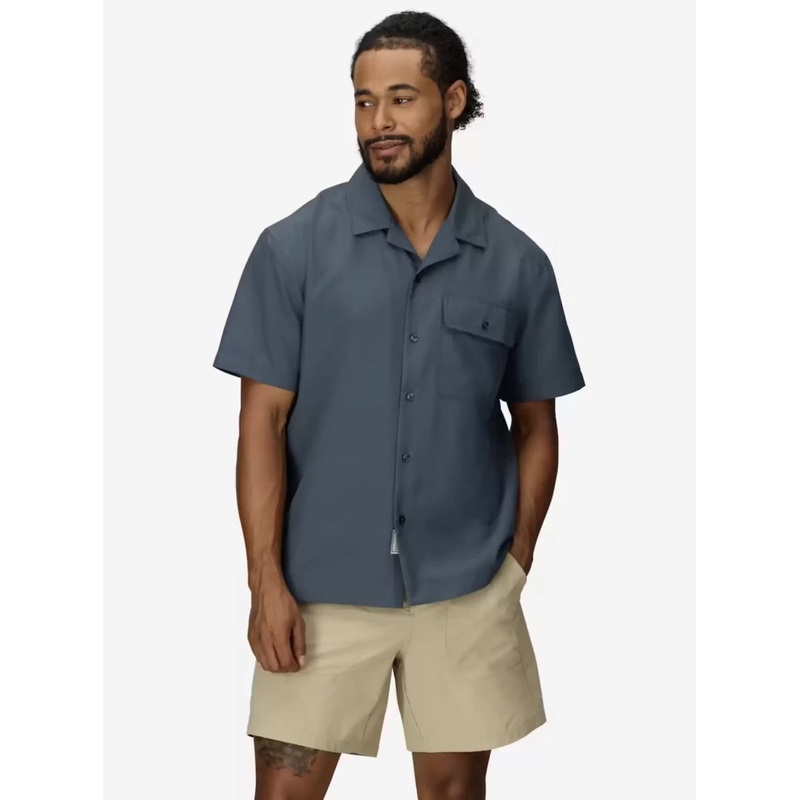 Marmot AirExchange UPF 40 Short-Sleeve Camp Collared Shirt M Thunder Blue