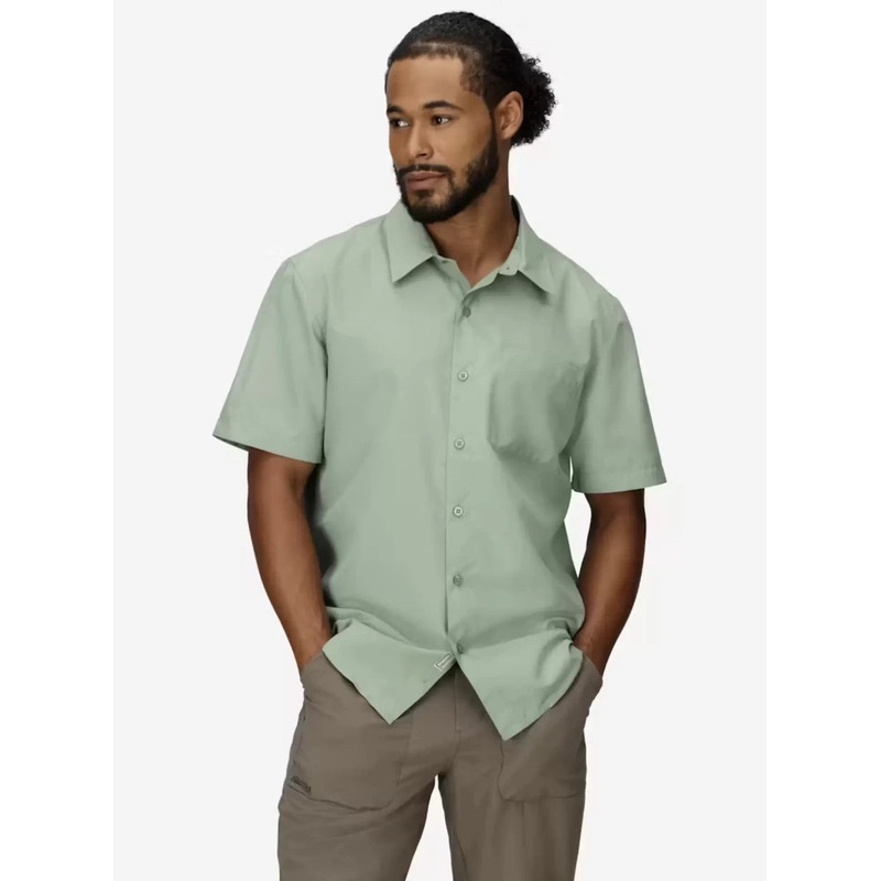 Marmot AirExchange UPF 40 Short-Sleeve Collared Shirt M Green