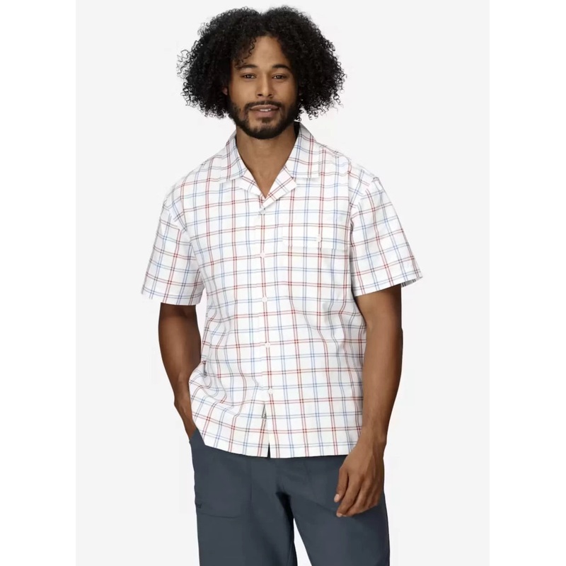 Marmot AirExchange UPF 40 Short Sleeve Novelty Camp Shirt M Pearl White