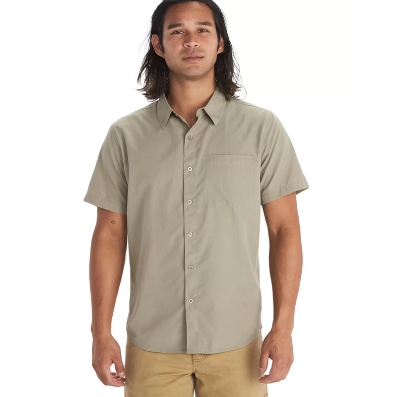 Marmot Aerobora UPF 50 Quick Dry Short-Sleeve Shirt M Vetiver