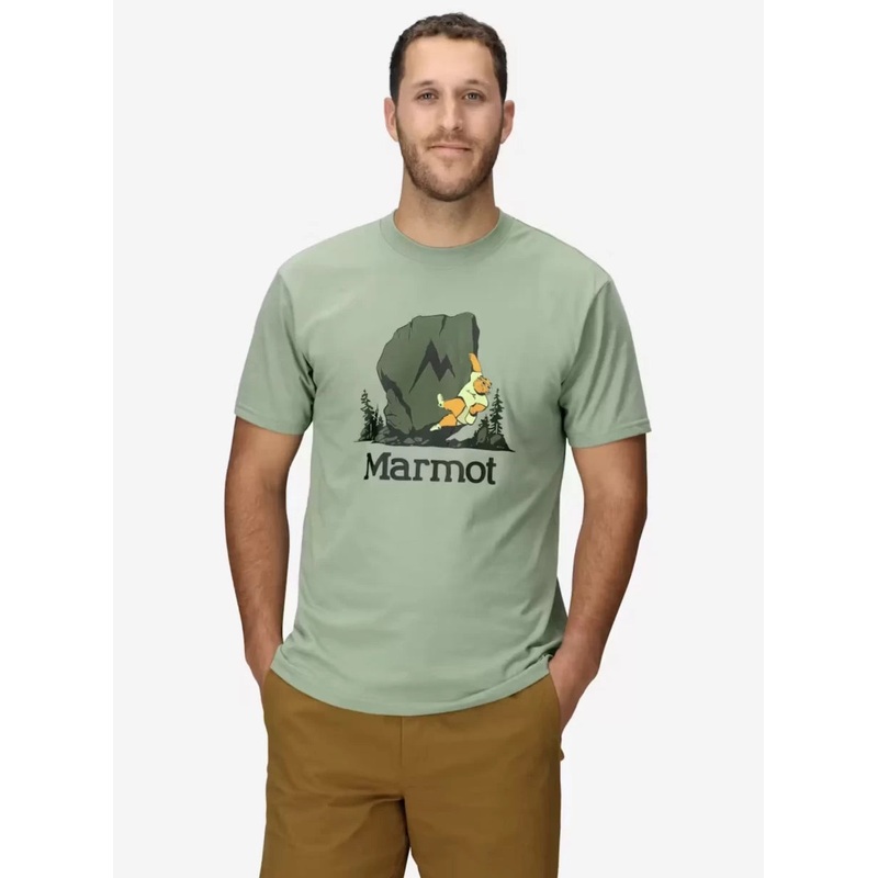 Marmot Bouldering Marty Short Sleeve T-Shirt M Green