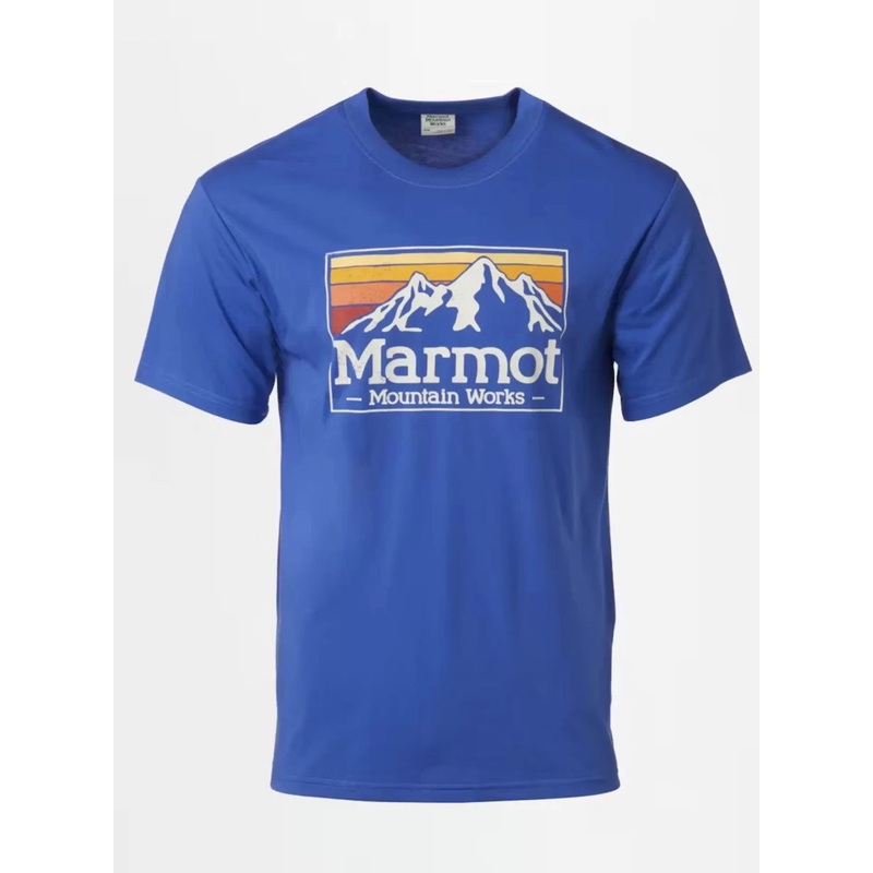 Marmot Mountain Works Gradient Short-Sleeve T-Shirt M Blue