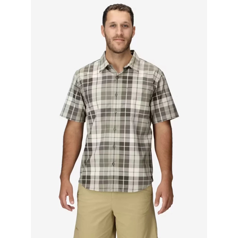 Marmot AirExchange UPF 40 Novelty Short-Sleeve Collared Shirt M Plaid
