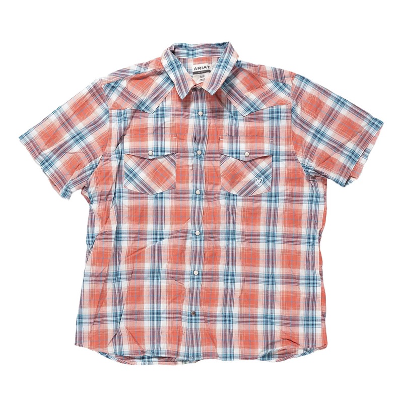 Ariat Hawk Retro Snap Shirt XL Red/Blue
