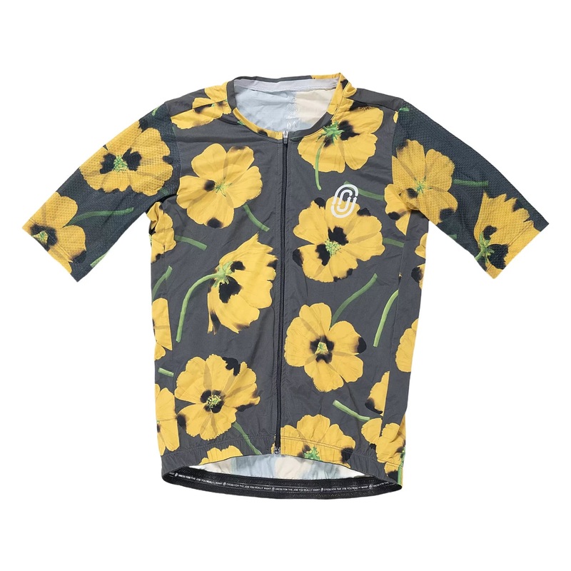 Ostroy Yellow Poppies Bike Jersey M Grey
