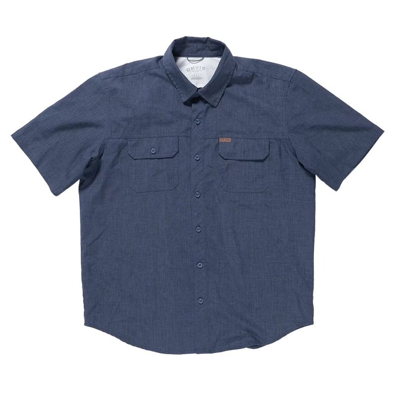 Orvis Short-Sleeve Button-Down Shirt - Men's L Blue