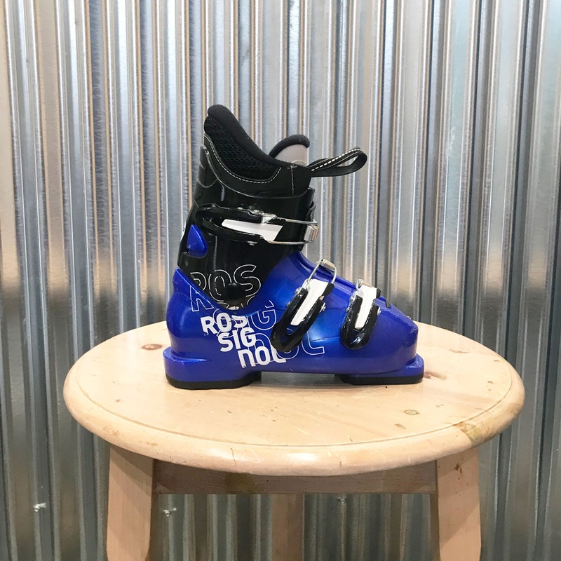 Rossignol Comp J3 Kid's Ski Boots - USED 18/19.5 - US 12/13.5 - 3 Buckle Blue/Black