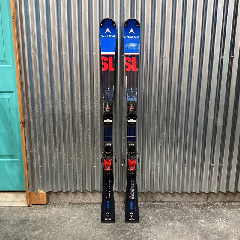 Dynastar Speed Omeglass Team SL Kid's Race Skis w/ Look NX 7 GW Bindings - Used 135cm Look NX 7 GW Red