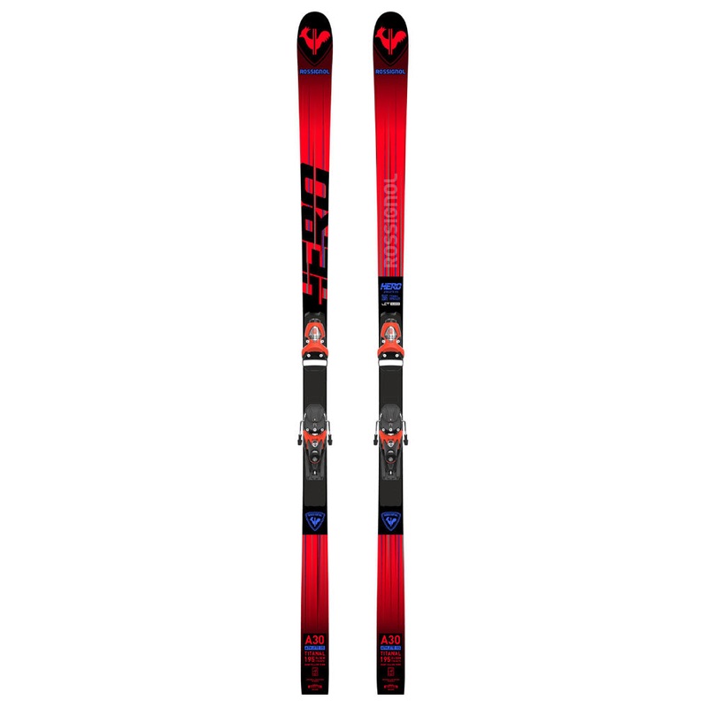 Rossignol Hero FIS GS 188cm Factory Race Skis w/ Look PX18 Rockerace Bindings 2024 188cm (R30m) Hot Red