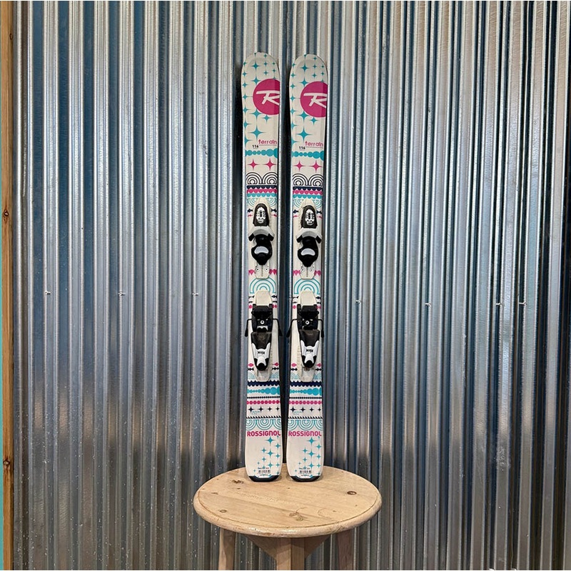 Rossignol Terrain Girl Kid's Skis w/ Look Kid X Bindings - USED 116cm Look Kid X - Black/White