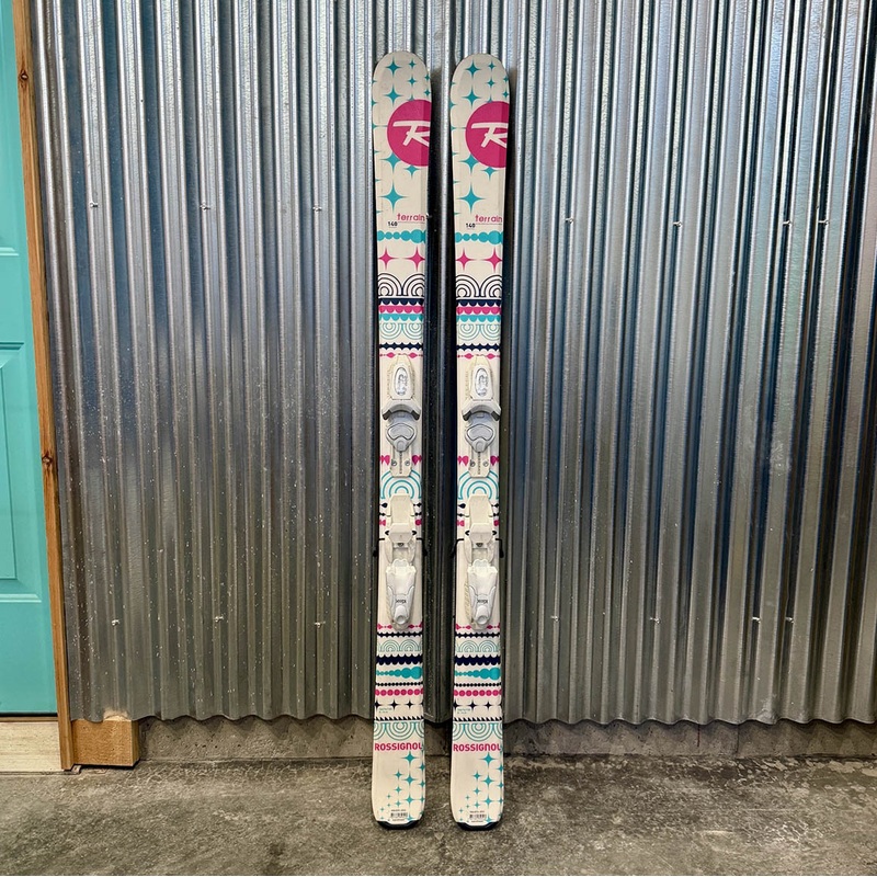 Rossignol Terrain Girl Kid's Skis w/ Look Kid X Bindings - USED 116cm Look Kid X - White