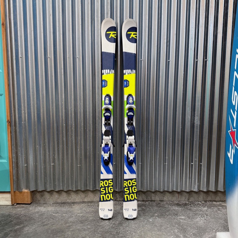 Rossignol Terrain Kid's Skis w/ Look Kid X Bindings - USED 140cm Look Kid X - Blue/White