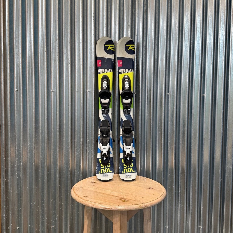 Rossignol Terrain Kid's Skis w/ Look Kid X GW Bindings - USED 80cm Look Kid X GW - Black Toe