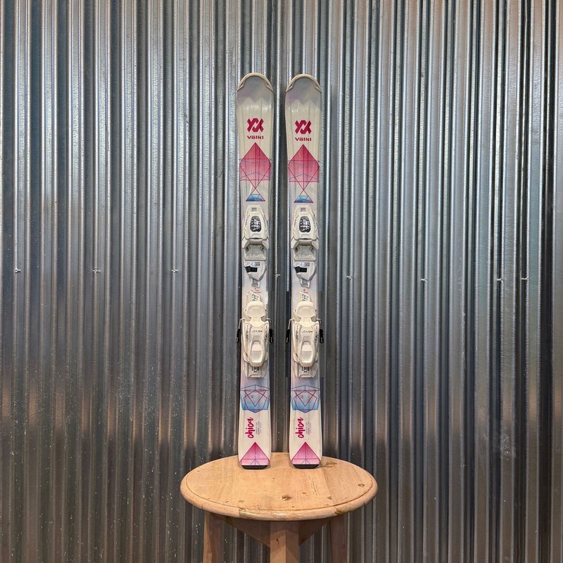 Volkl Chica Kid's Skis w/ Marker 4.5 GW Bindings - USED 100cm Marker 4.5 GW White