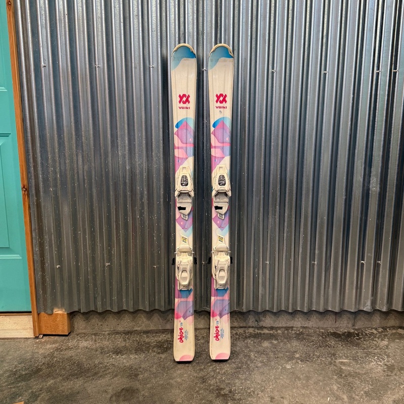 Volkl Chica Kid's Skis w/ Marker 4.5 GW Bindings - USED 80cm Marker 4.5 GW White