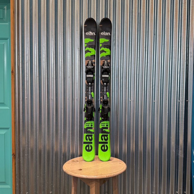 Elan Pinball Team Kid's Twintip Skis w/ Elan EL4.5 Bindings - USED 105cm Elan EL4.5 Black