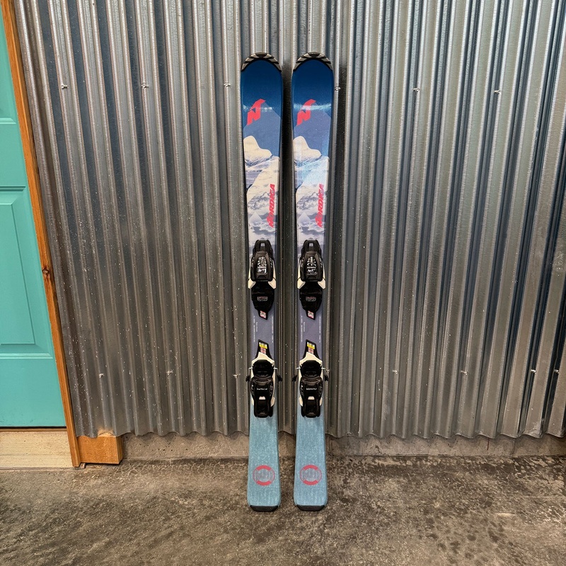 Nordica Little Belle Kid's Skis w/ Marker FDT 4.5 GW Bindings - USED 110cm Marker FDT 4.5 GW Black/White