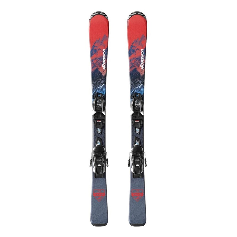 Nordica Navigator Team AM Kid's Skis w/ Marker FDT 7 GW Bindings 2024 130cm Marker FDT 7 GW Black/White