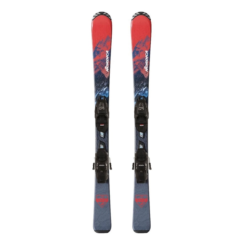 Nordica Navigator Team AM Kid's Skis w/ Marker Vmotion 7 GW Bindings 2024 130cm Marker Vmotion 7 GW Black