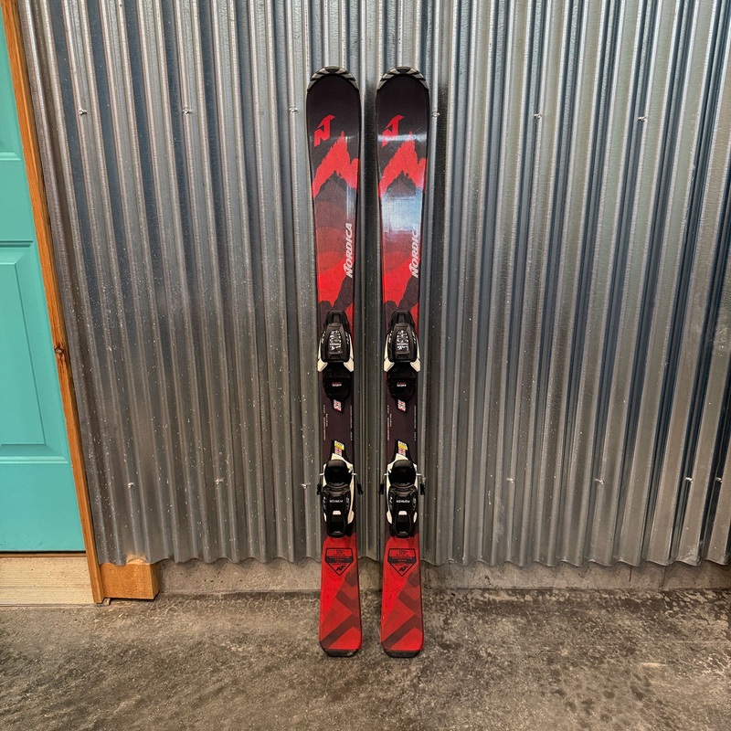 Nordica Navigator Team Kid's Skis w/ Marker FDT 4.5 GW Bindings - USED 120cm Marker FDT 4.5 GW Black/White