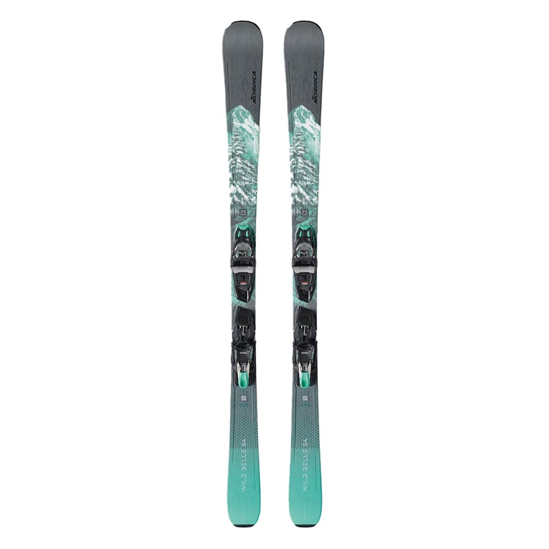 Nordica Wild Belle 84 DC Women's Skis w/ Marker TP2 11 GW Bindings 2025 150cm (R12.2m) Marker TP2 Light 11 GW Black/Mint