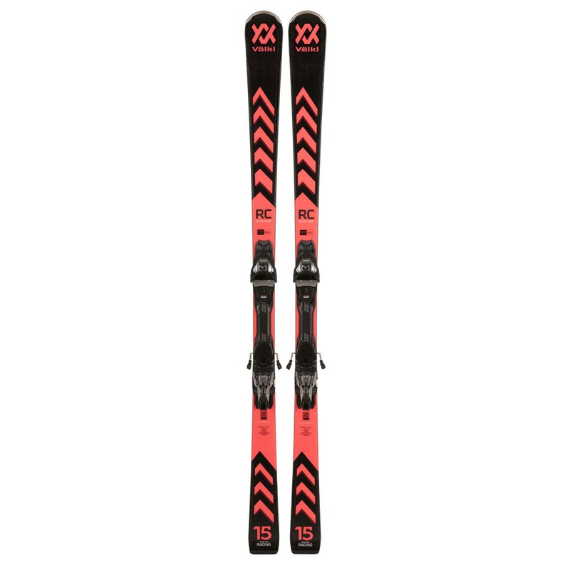 Volkl Racetiger RC Black Skis w/ Marker VMotion 12 GW Bindings 2024 163cm (R14m)