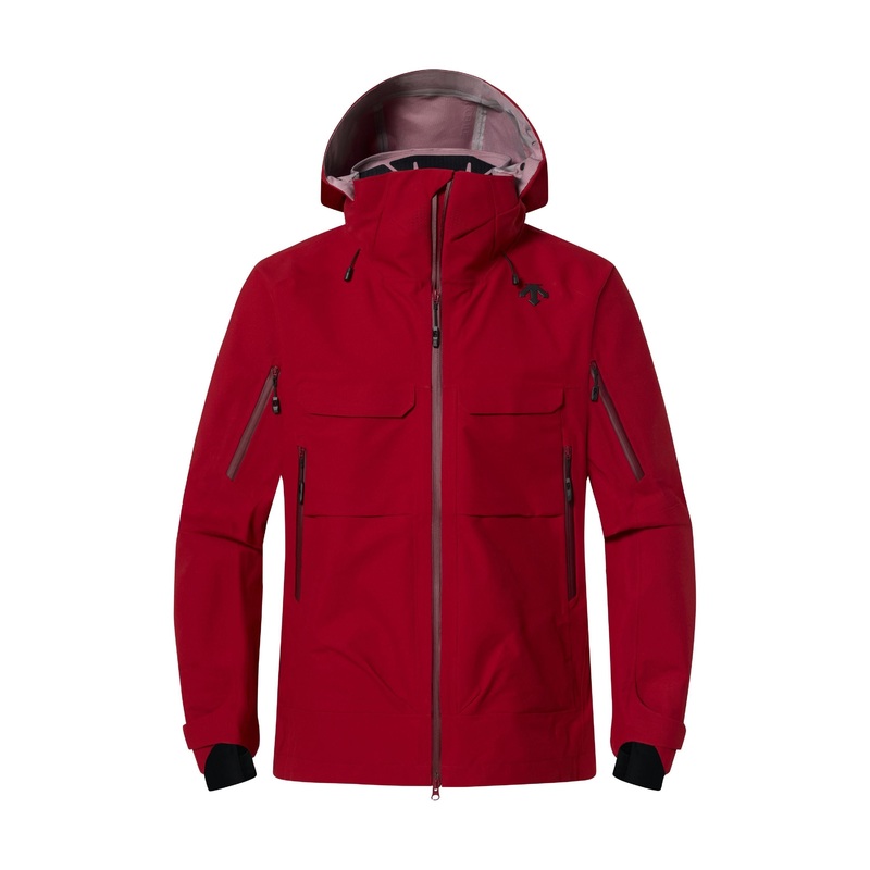 Descente 3L Hard Shell Cargo Jacket armour red M