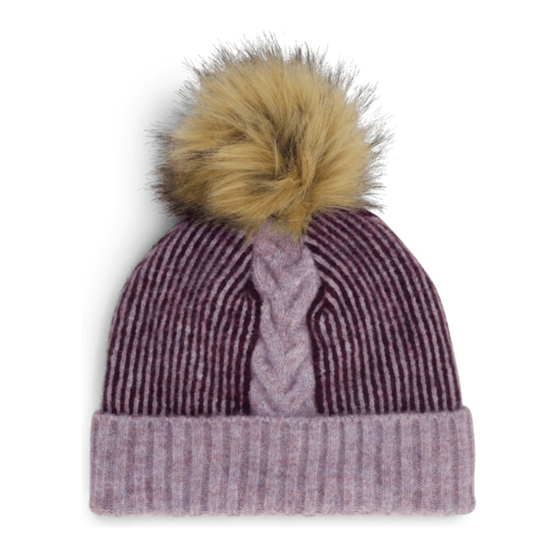 Spyder Plait Pom Hat PLM O/S