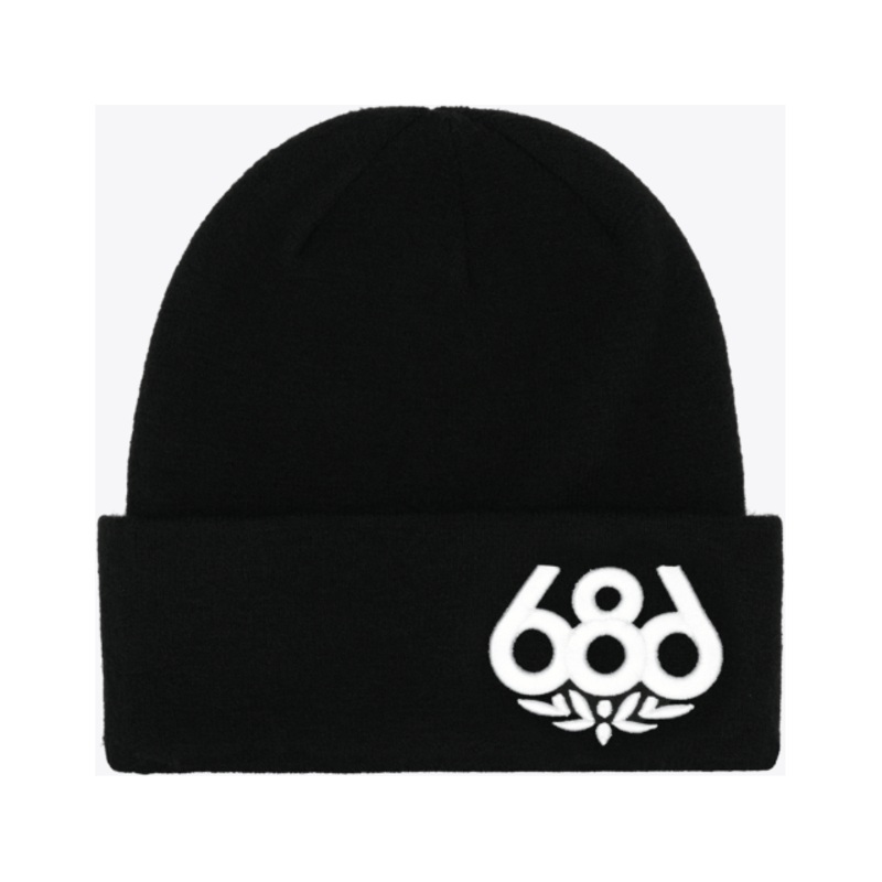 686 Big Logo Embroidered Beanie BLACK O/S