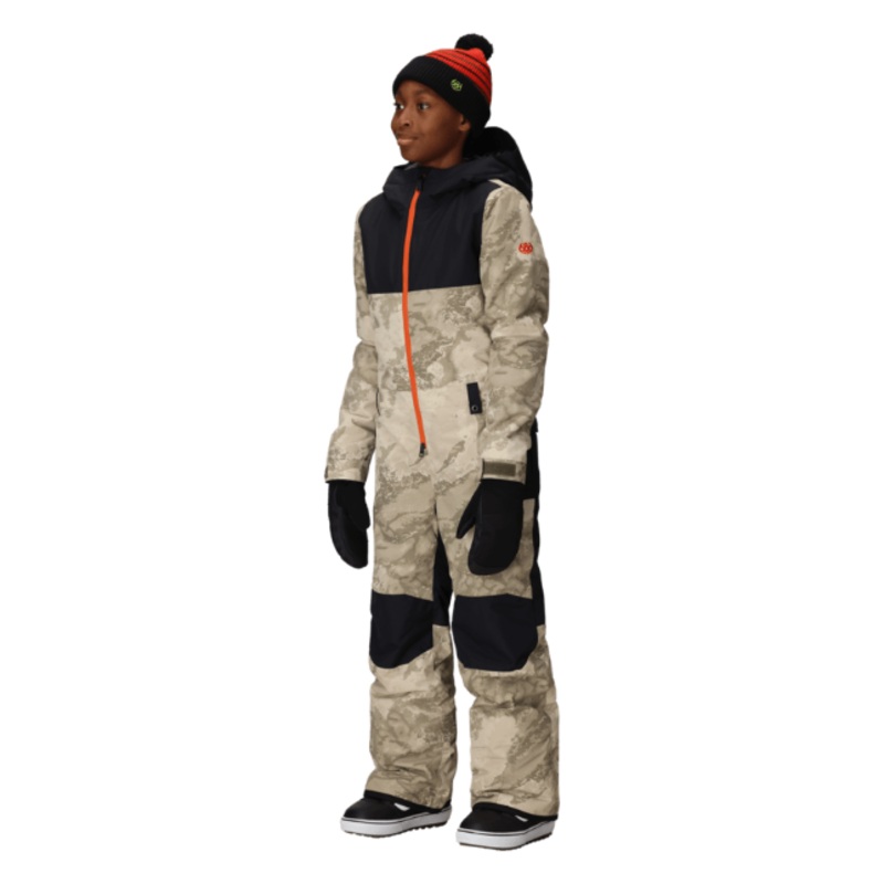 686 Boys Shazam One-Piece LIMESTONE HEMISPHERE COLORBLOCK M
