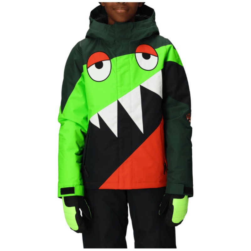 686 Boys Snaggletooth Owen Insulated Jacket BOREALIS GREEN COLORBLOCK M