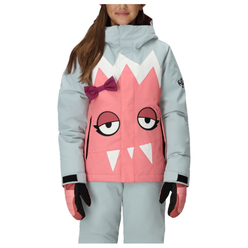 686 Girls Snaggletooth Luna Insulated Jacket GERANIUM PINK COLORBLOCK S