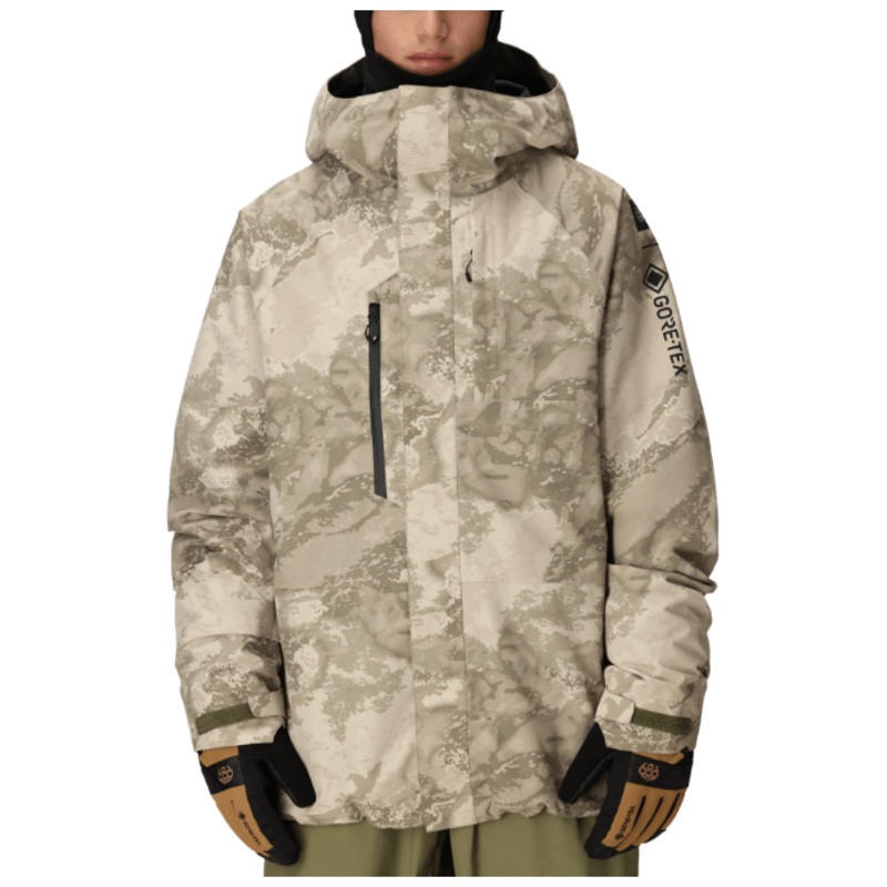 686 M Gore-Tex Core Shell Jacket LIMESTONE HEMISPHERE PRINT L
