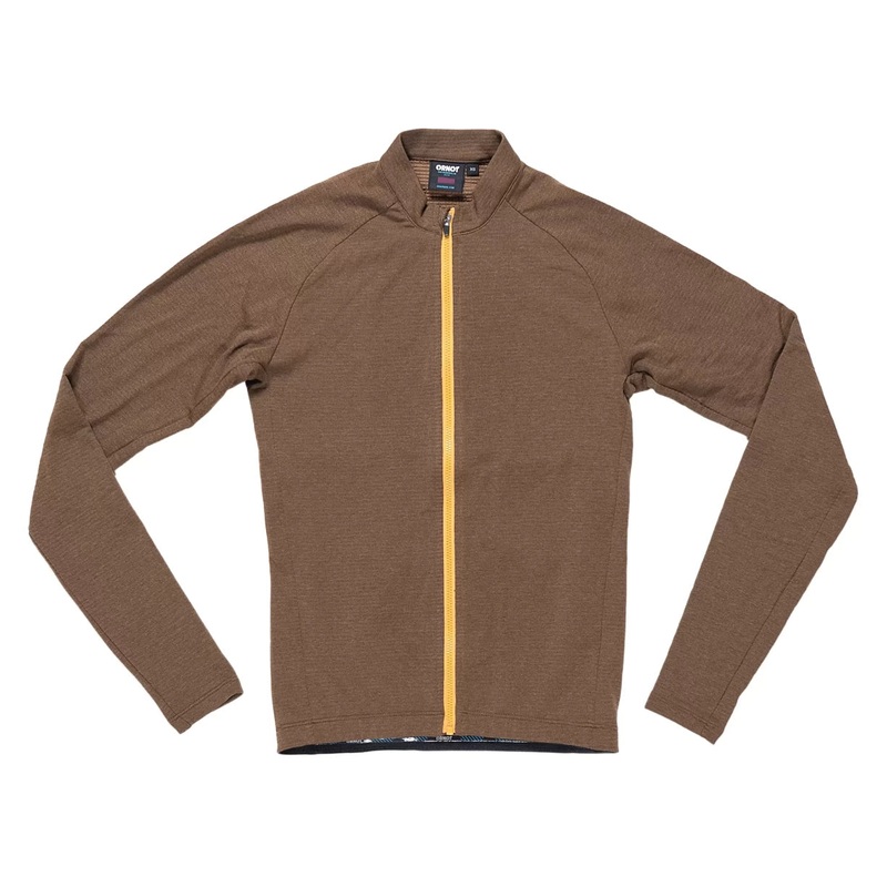 Ornot Long Sleeve Micro Grid Jersey - Men's XS Brown
