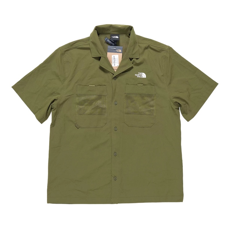 The North Face First Trail Short-Sleeve Button-Down Shirt - Men's M Green