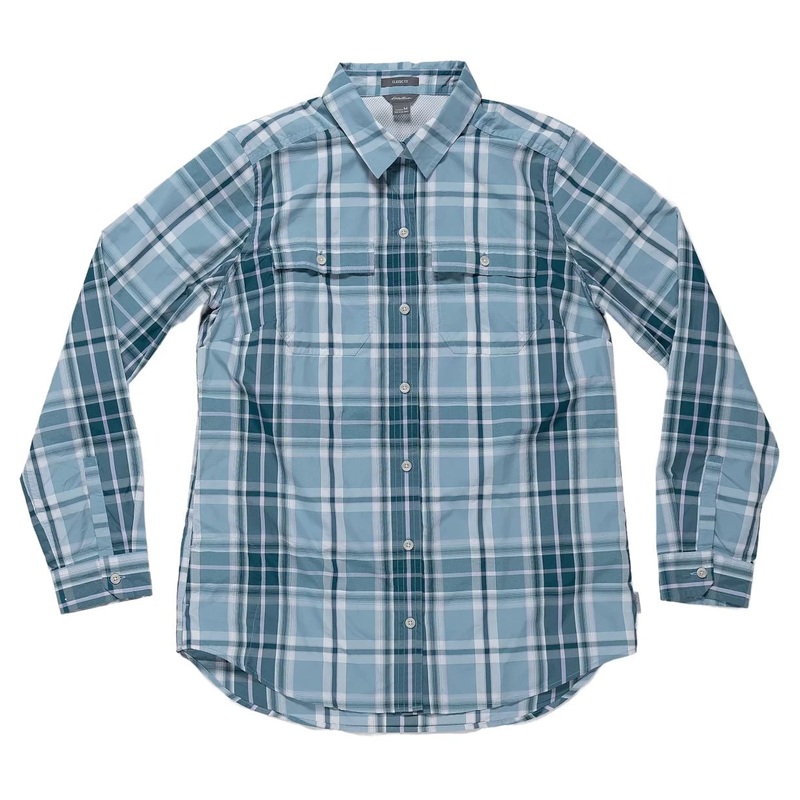 Eddie Bauer NWT Adventurer 3.0 LS Button Up Shirt M Blue