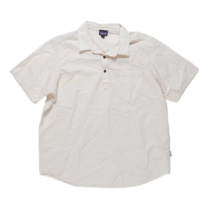 Patagonia Seersucker Pullover Shirt XL Cream
