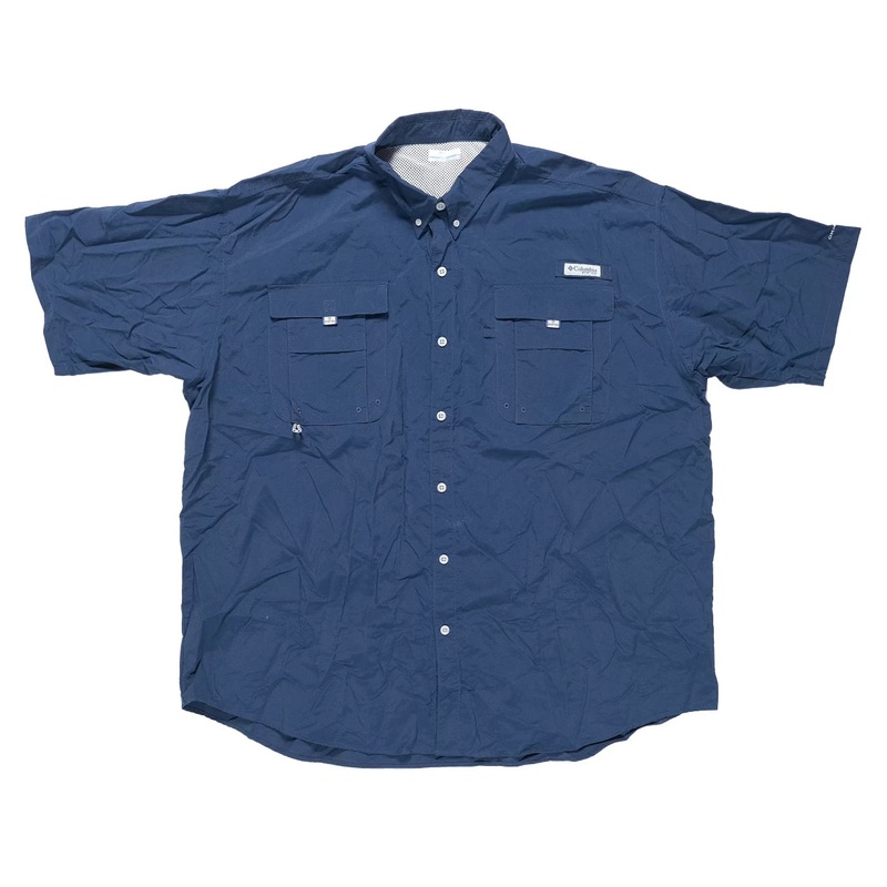 Columbia PFG Bahama II Short Sleeve Shirt Tall - Mens 3XL Navy