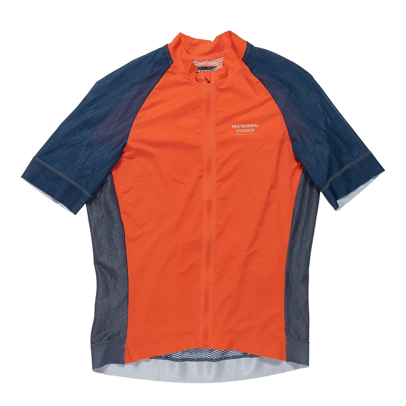 Pas Normal Studios Mesh Bike Jersey - Men's XL Orange/Grey