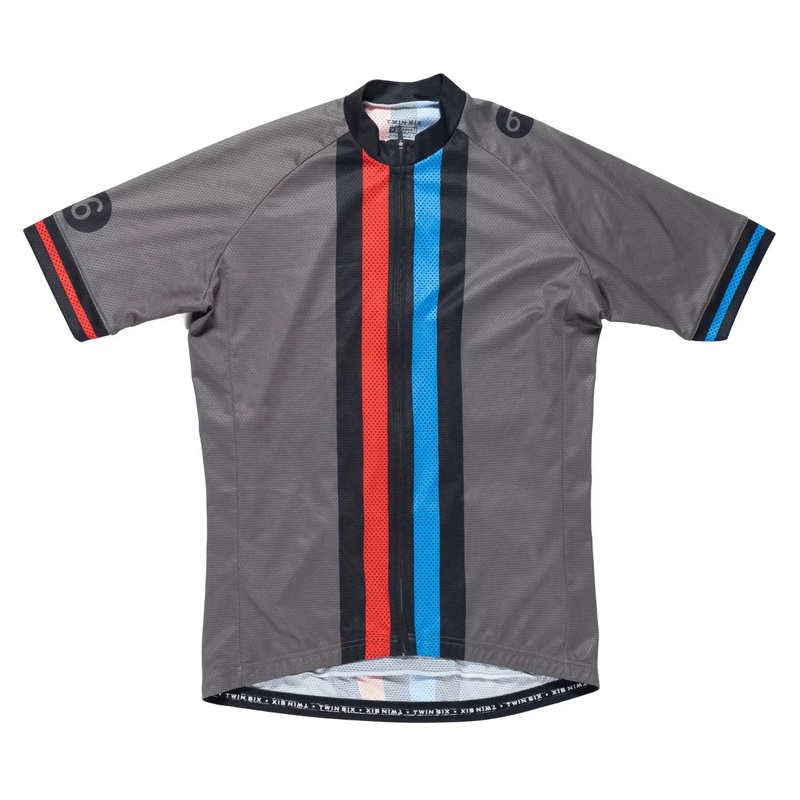 Twin Six Privateer Bike Jersey - Men's L Grey/Red