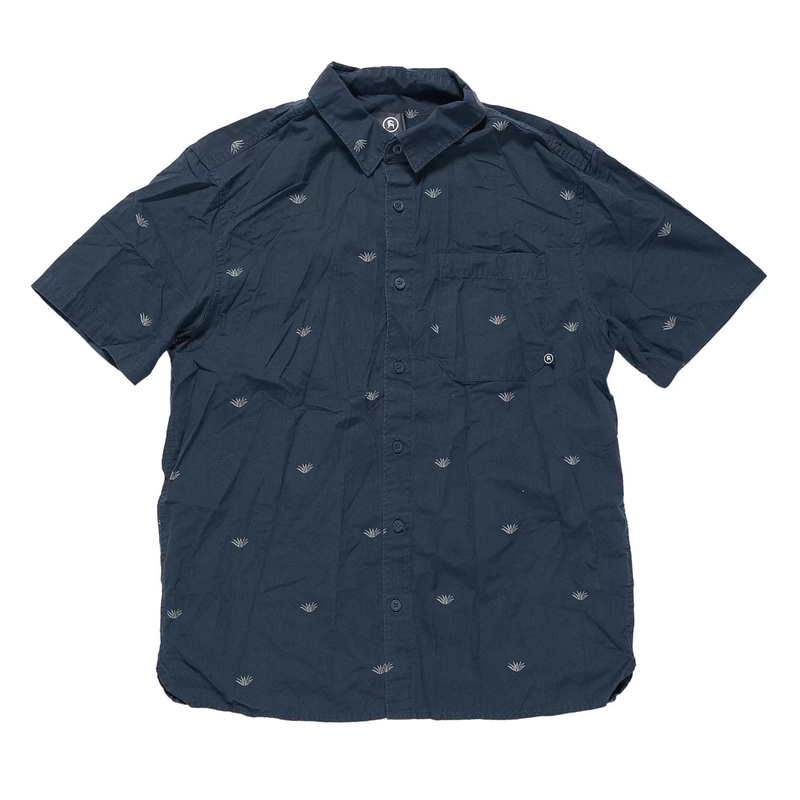 Backcountry Short-Sleeve Agave Button Down Shirt - Men's S Navy