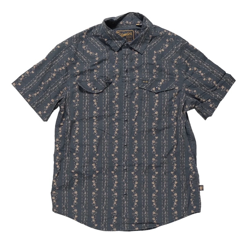 Howler Bros Button Up SS Shirt - Men's S Gray