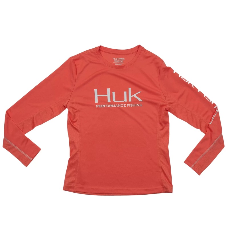 Huk Pursuit Performance Crew - Women's M Coral