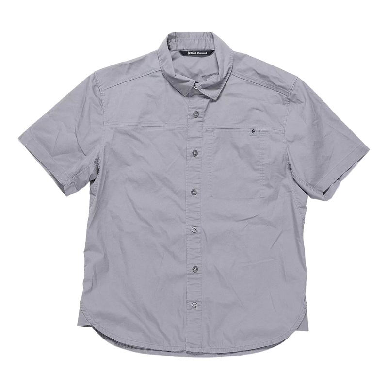 Black Diamond Stretch Operator Short-Sleeve Button-Down Shirt - Men's M Gray