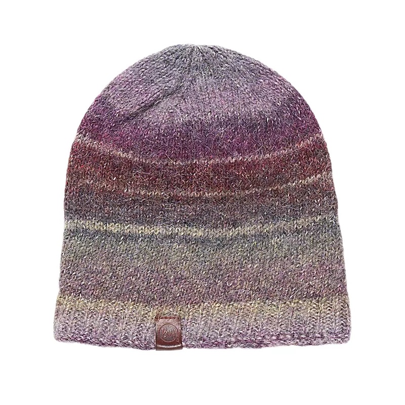 Buff Wool Beanie One Size Purple