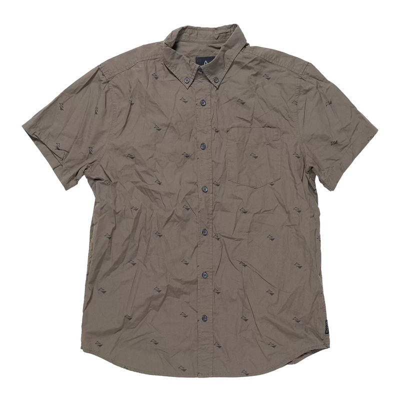 PrAna Short-Sleeve Button-Down Shirt - Men's M Green